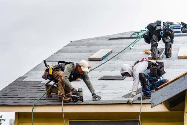 Professional Gutter Installation technician working in Boulder Creek, CA